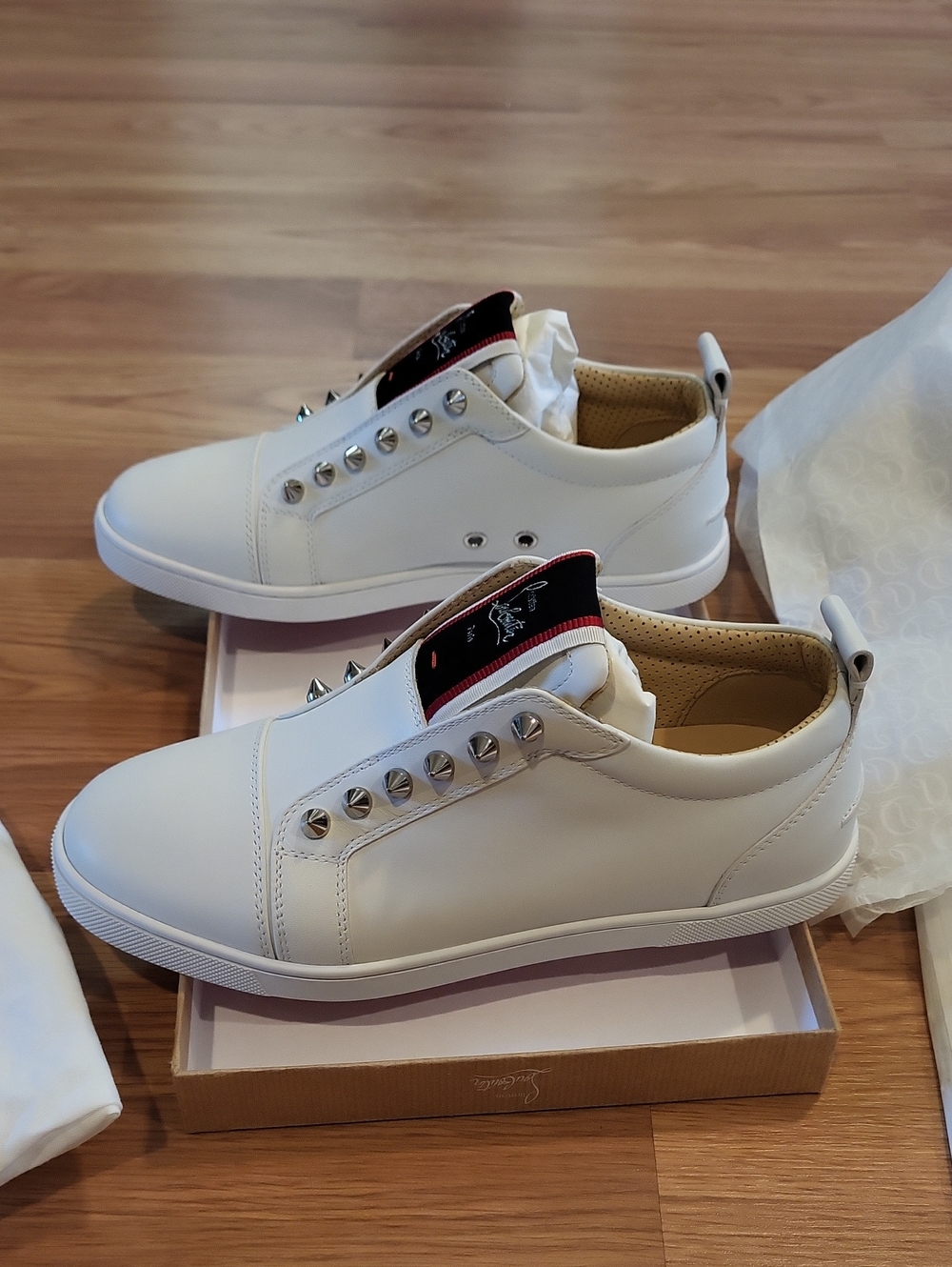 NIB Christian Louboutin F.A.V Fique A Vontade Woman Sneakers Size 37.5 - Picture 4 of 10